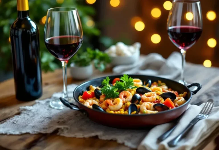Quel vin rouge avec paella poulet fruits mer ?